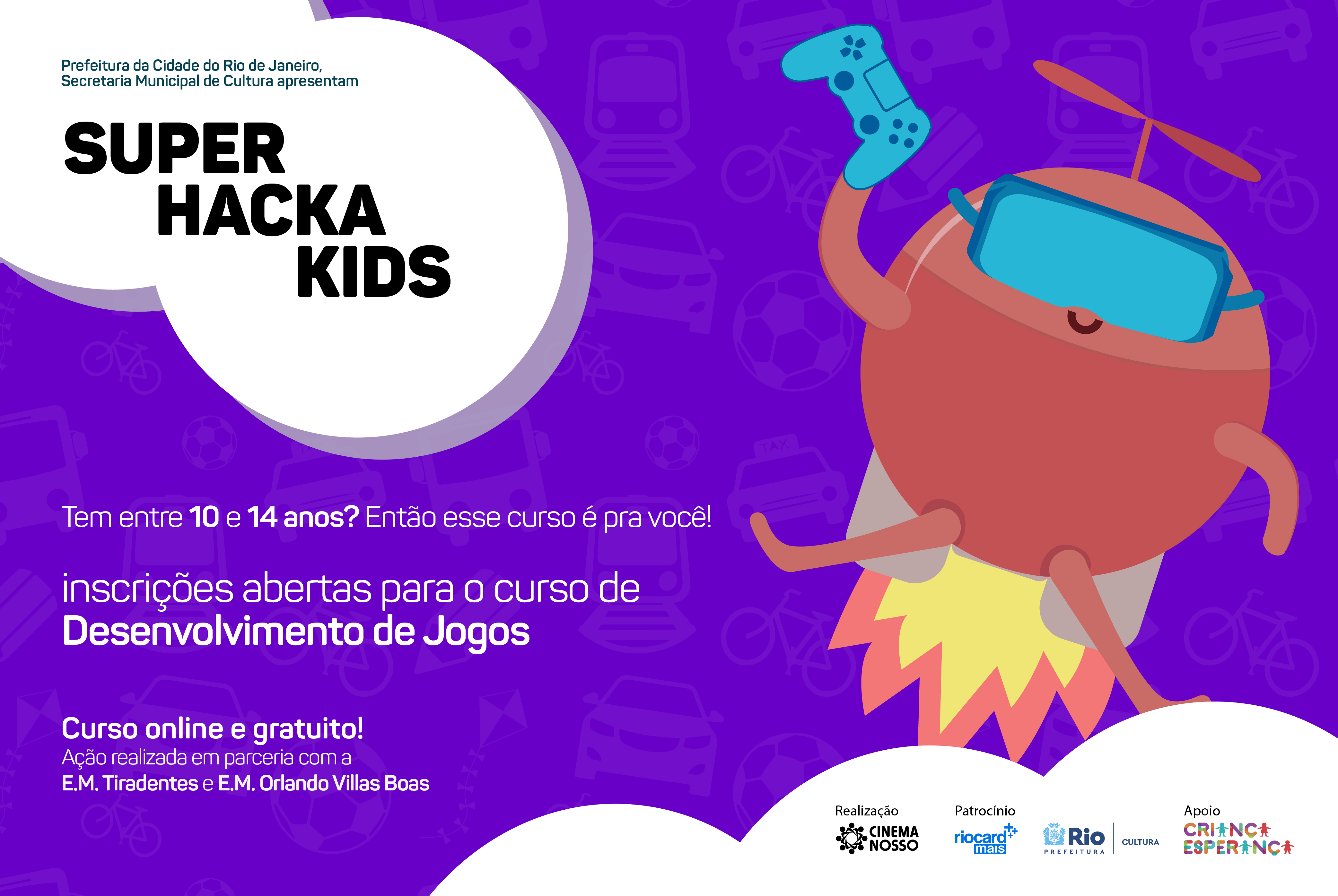 Pré selecionados Super Hacka Kids – Curso de Desenvolvimento de jogos